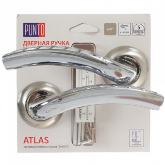 Ручка раздельная ATLAS TL/HD SN/CP-3 матовый никель/хром